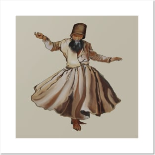 Conveying The Spiritual Calling Dervish Cut Out Posters and Art